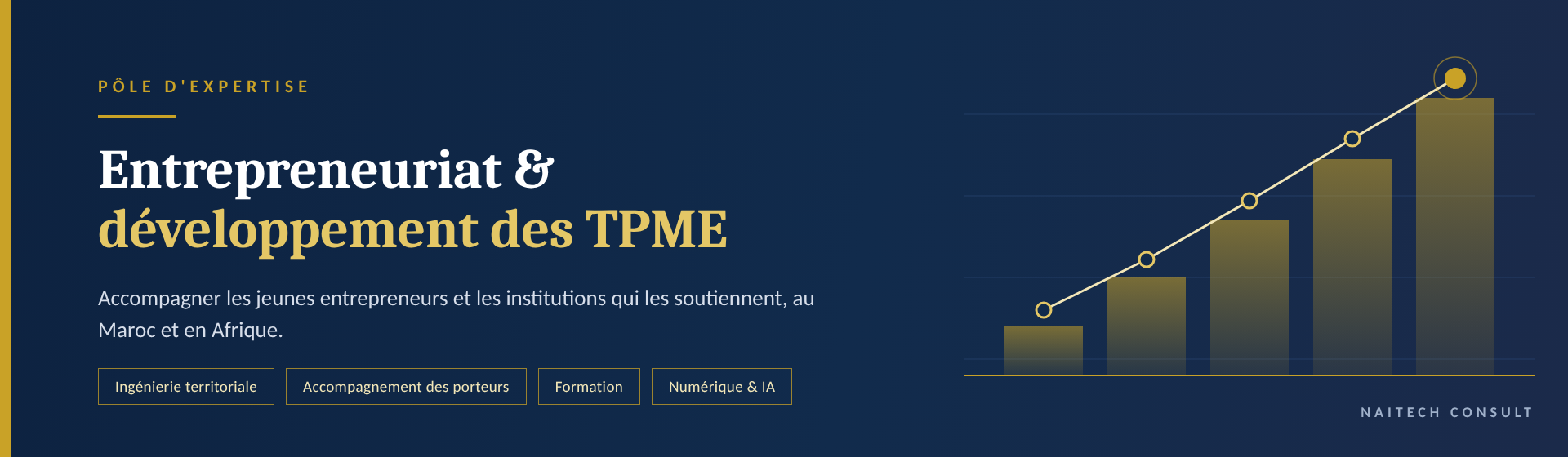 Entrepreneuriat & développement des TPME — Accompagner les jeunes entrepreneurs et les institutions qui les soutiennent, au Maroc et en Afrique.